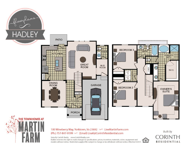 Townhomes at Martin Farm Yorktown, VA Corinth Residential and